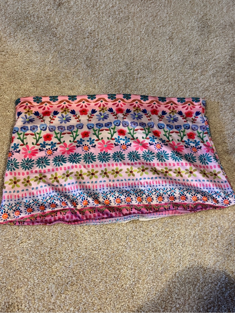 Floral Print Pink Tube Shirt